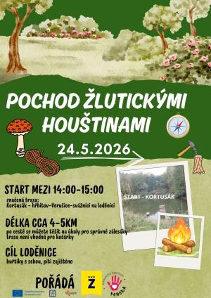 trasa pochodu v přírodě